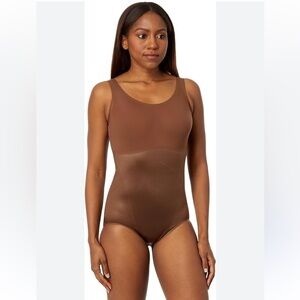 Spanx Thinstincts 2.0 Shaping Tank Panty Bodysuit brown size L new